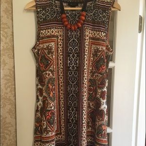 AB studio sleeveless swing dress